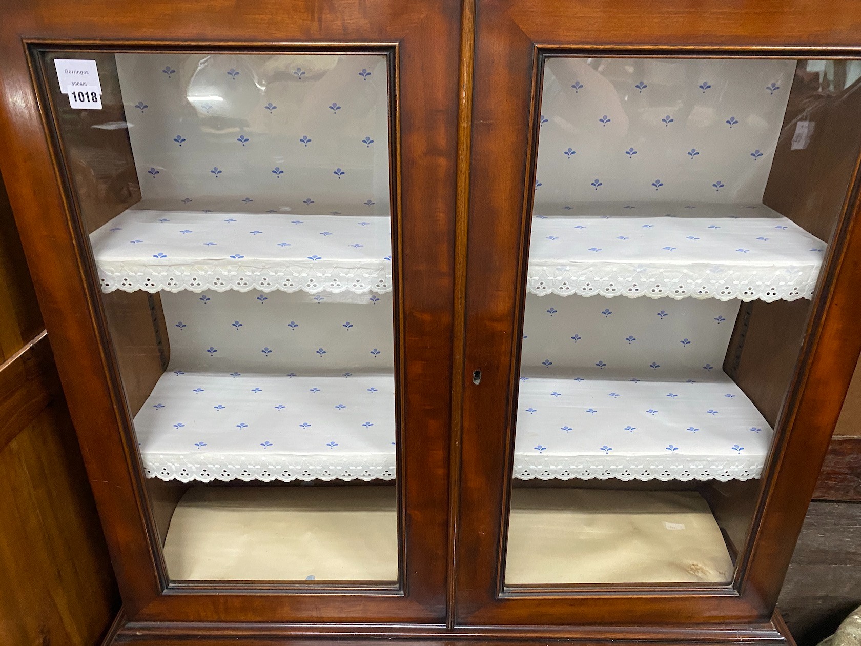 A Victorian mahogany chest with bookcase top, width 105cm depth 49cm height 173cm